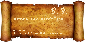 Buchhalter Vitális névjegykártya